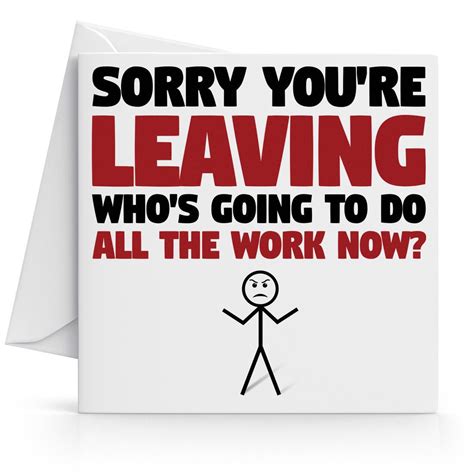 funny goodbye cards for coworkers|funny sorry you're leaving messages.